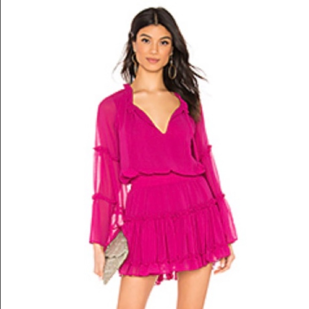 Misa Los Angeles Leeva in Hot Pink - twirl away!